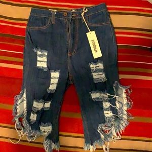 2 Aphrodite dark and light blue shorts for $50